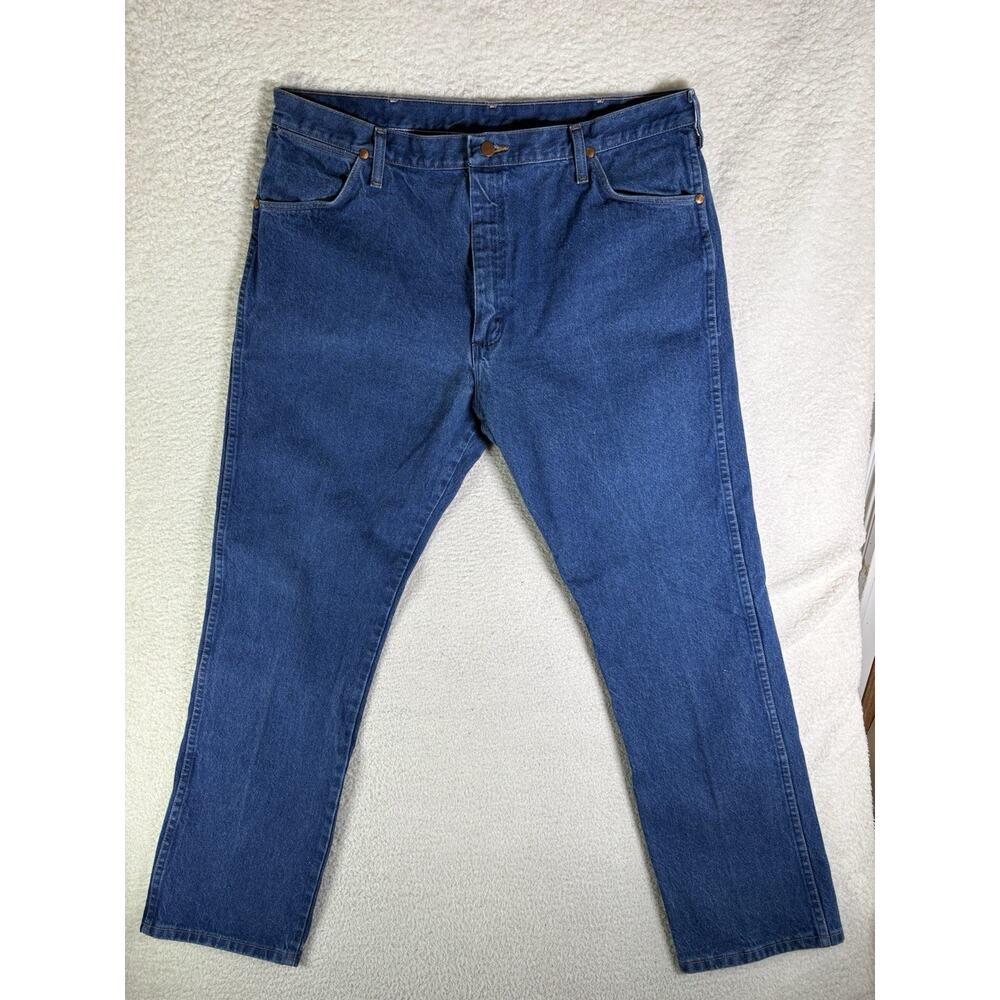 VTG Wrangler Cowboy Cut Jeans Mens 40x32 Blue Denim USA Made 13MWZ PW